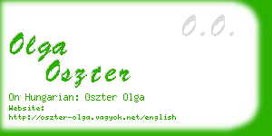 olga oszter business card